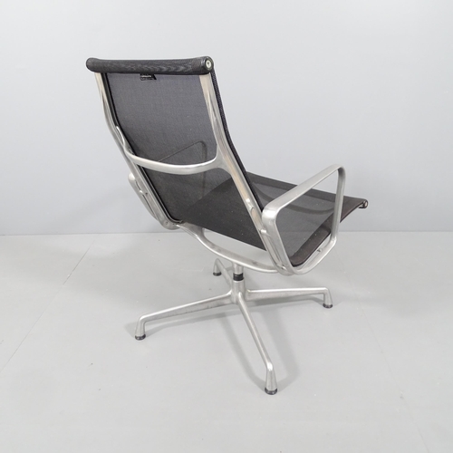 2037 - VITRA - A mid-century swivel desk chair with aluminium frame by Eames, with maker's label and impres... 