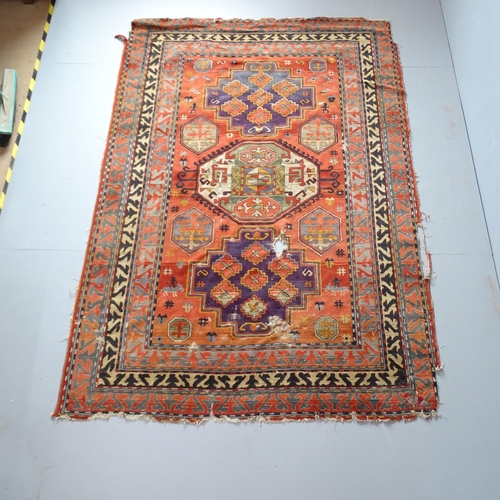 2319 - A red-ground Afghan carpet. 240x166cm.