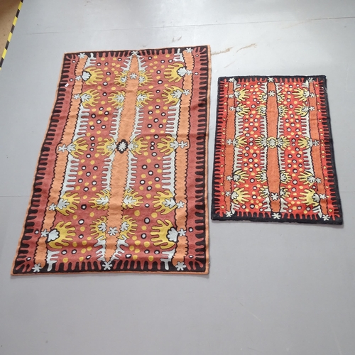 2322 - Two flat weave Kilim rugs. Largest 142x90cm.