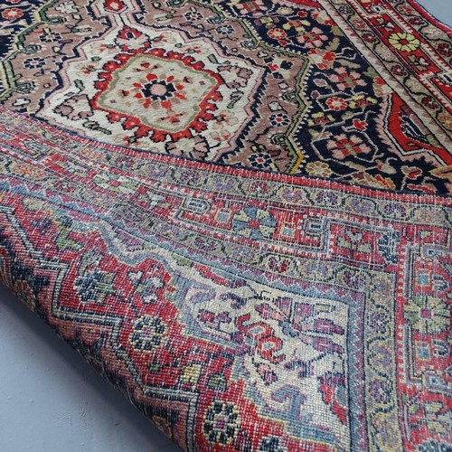 2328 - A cream ground Persian Hamadan rug. 204x133cm