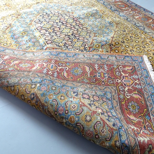 2345 - A red and yellow-ground Bijar carpet. 273x195cm