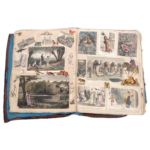 536 - A large Victorian scrapbook