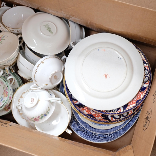 555 - Derby plates, Minton Haddon Hall soup bowls etc