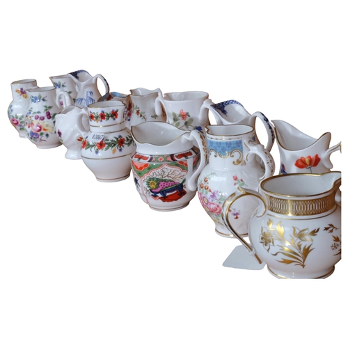 747 - A collection of 14 Royal Worcester miniature porcelain jugs, tallest 8.5cm being the poppy jug