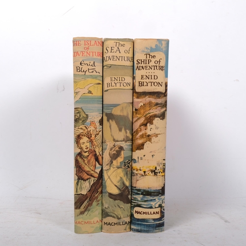 753 - 3 Enid Blyton books - The Ship Of Adventure, The Island Of Adventure, and The Sea Of Adventure, publ... 