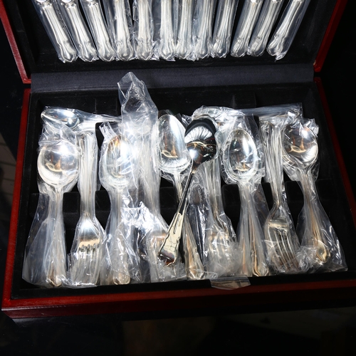 901 - SANDERS & BOWERS - a canteen of silver plated cutlery for 6 people, 44 pieces including 2 serving sp... 