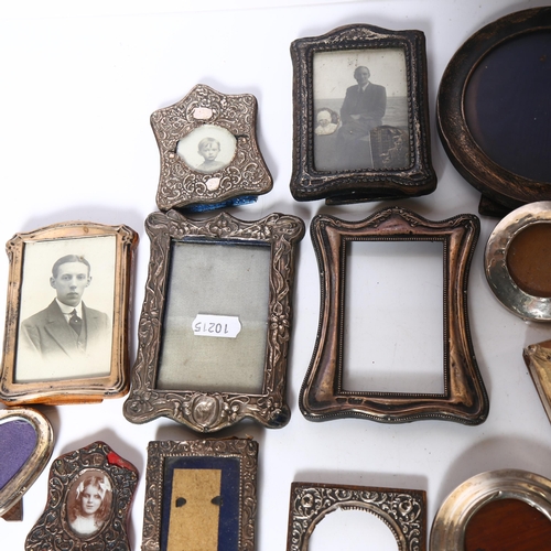 962 - A collection of small silver-fronted photo frames (all A/F)