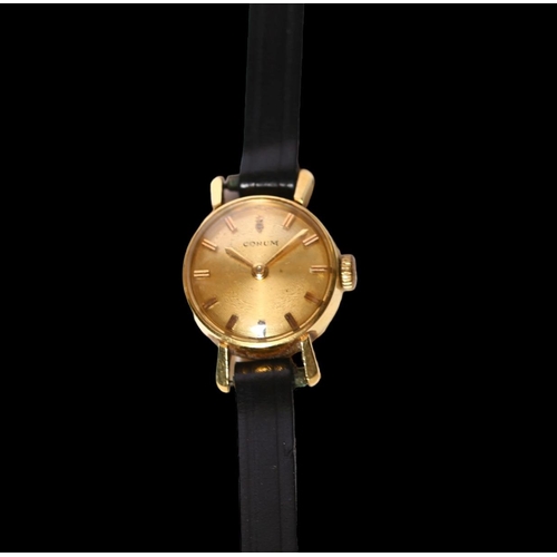 981 - CORUM - a lady's 9ct gold cased mechanical wristwatch