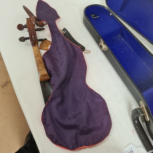 431 - 20th century violin, unmarked, for restoration, back length 14