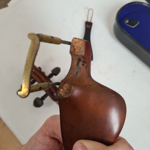 431 - 20th century violin, unmarked, for restoration, back length 14