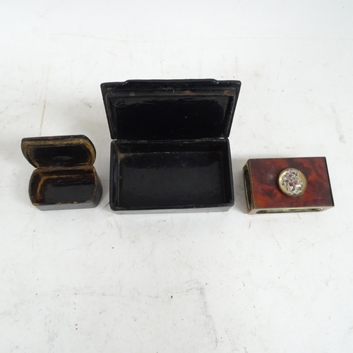 267 - A collection of various treen items, including 3 fruitwood bobbin holders, designed as hat box, papi... 