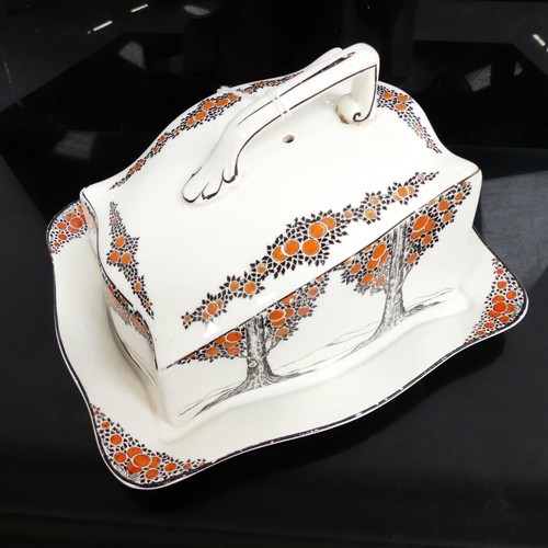 699 - 1930s Crown Ducal Orange Tree pattern dinner and teaware, including muffin dish, bacon dish, pedesta... 