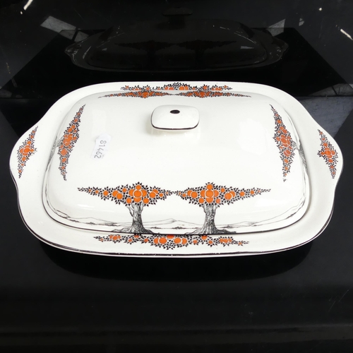 699 - 1930s Crown Ducal Orange Tree pattern dinner and teaware, including muffin dish, bacon dish, pedesta... 