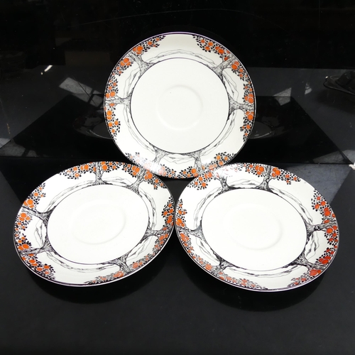 699 - 1930s Crown Ducal Orange Tree pattern dinner and teaware, including muffin dish, bacon dish, pedesta... 