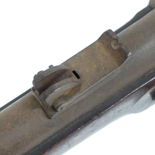 188 - A 19th century percussion rifle, complete with ram-rod, L144cm