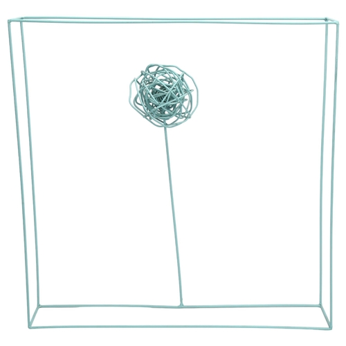 425 - A contemporary wire sculpture of a tree in a box, 40cm sq
