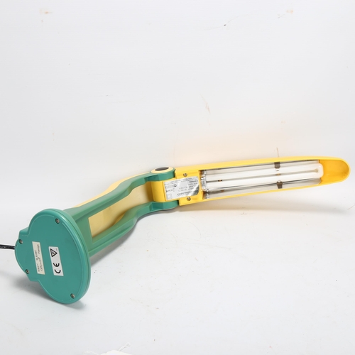 430 - HT Huang for Huangslite, a 1980s' novelty toucan pattern folding table lamp, in yellow and green pla... 