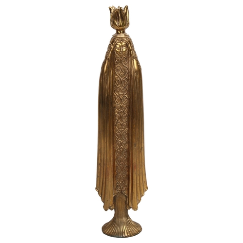 445 - Erte (Roman de Tirtoff, 1892 - 1990), limited edition bronze sculptural candlestick, signed on rever... 