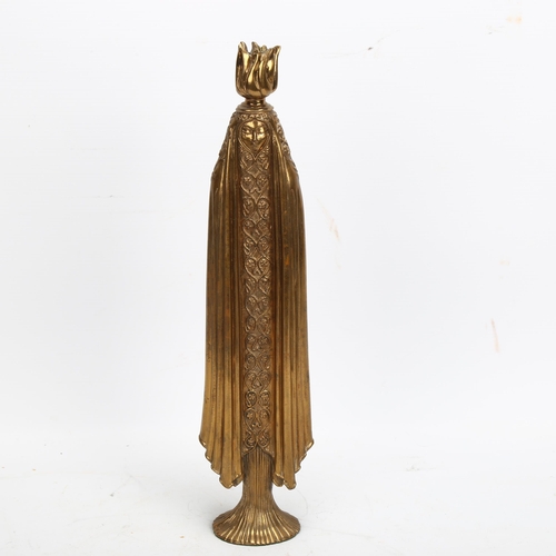 445 - Erte (Roman de Tirtoff, 1892 - 1990), limited edition bronze sculptural candlestick, signed on rever... 
