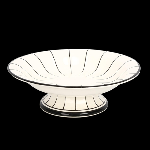 454 - A Josef Hoffmann design pottery tazza, circa 1910, with impressed and printed marks, diameter 25cm