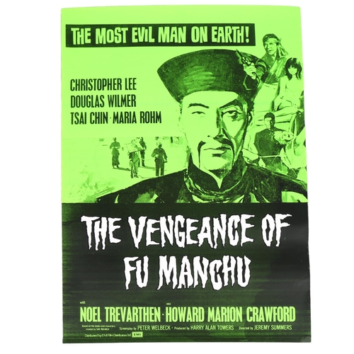 122 - MOVIE POSTER - The Vengeance of Fu Manchu (1967) UK One Sheet film poster, starring Christopher Lee,... 