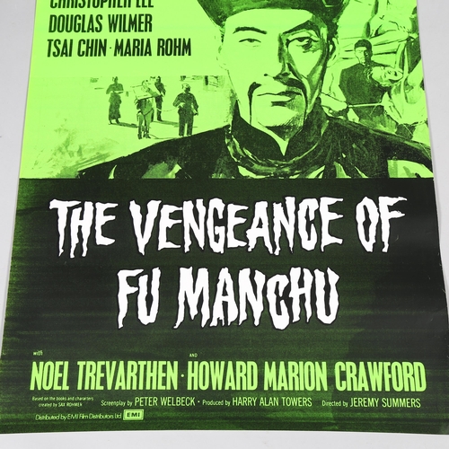 122 - MOVIE POSTER - The Vengeance of Fu Manchu (1967) UK One Sheet film poster, starring Christopher Lee,... 