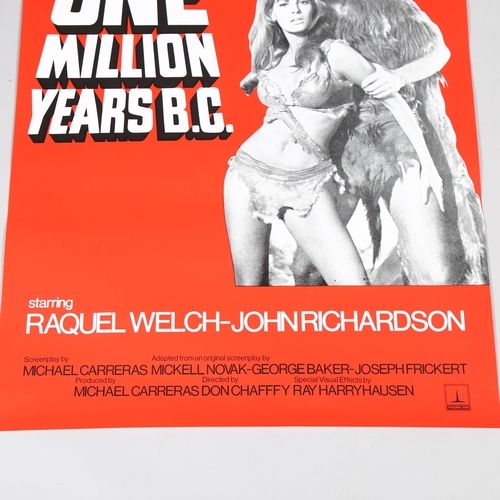 123 - MOVIE POSTER - One Million Years BC (1966) UK One Sheet film poster, staring Raquel Welsh, 27 x 40 i... 