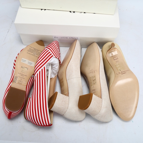 132 - L K BENNETT OF LONDON - 3 pairs of lady's shoes, size 37.5