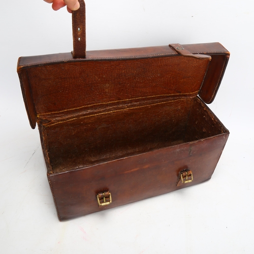 136 - A World War I Officer's pistol gun oil case, length 36cm