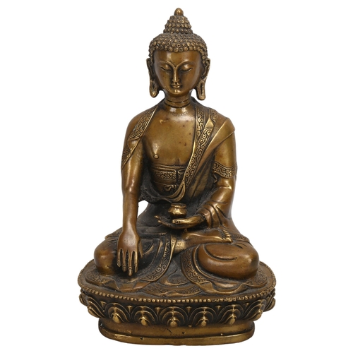 158 - A Chinese bronze seated Buddha, height 20cm