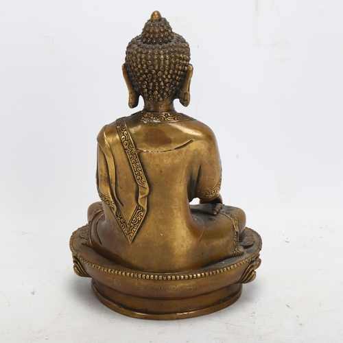 158 - A Chinese bronze seated Buddha, height 20cm