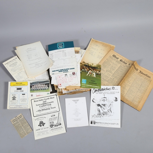 17 - CRICKET INTEREST. A large amount of paper cricket ephemera, much relating to SOMERSET CRICKET CLUB b... 