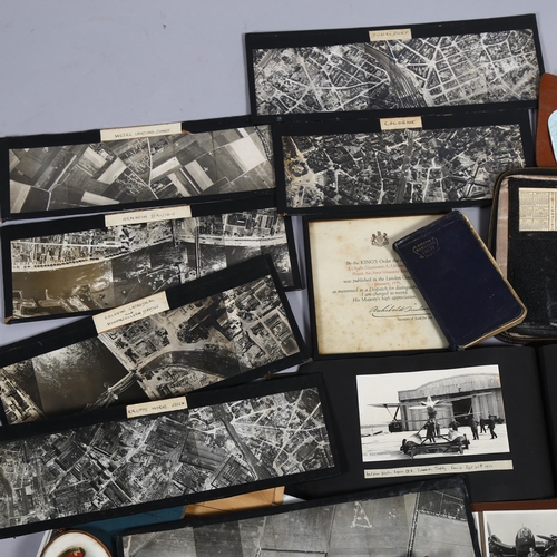 170 - A collection of Second World War RAF ephemera, relating to A/Flight Lieutenant A J Minnis DFC, inclu... 