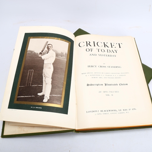 18 - CRICKET INTEREST. 'Cricket of To-Day' (1904) by Percy Cross Standing. Two volumes of the 'subscripti... 