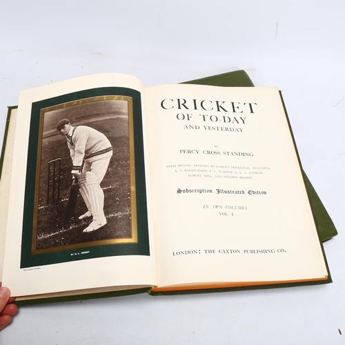 18 - CRICKET INTEREST. 'Cricket of To-Day' (1904) by Percy Cross Standing. Two volumes of the 'subscripti... 