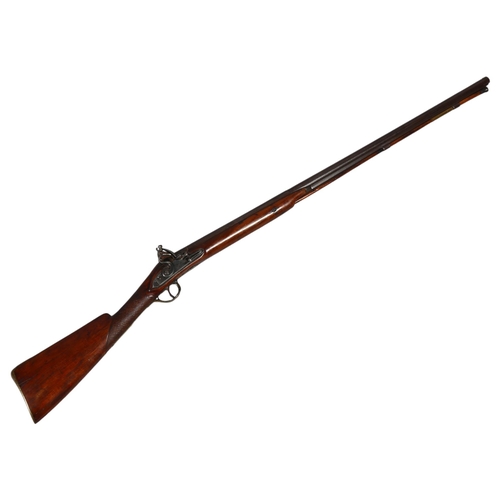 207 - Ketland & Co flintlock rifle, brass trigger guard, barrel length 92cm, overall length 132cm