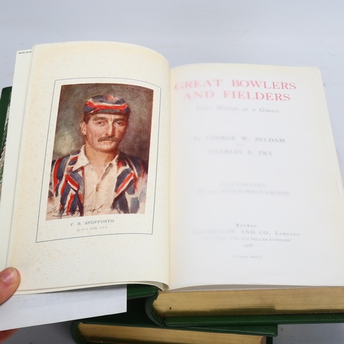 24 - CRICKET INTEREST. 'Great Batsmen' (1905) and 'Great Bowlers and Fielders' (1906) by G.W. Beldam and ... 