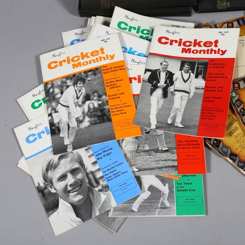 26 - CRICKET INTEREST. A large quantity of Playfair Cricket Monthly magazines. 1960 to 1970 complete in b... 