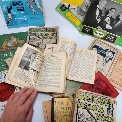 31 - CRICKET INTEREST. Interesting cricket ephemera on paper. Includes cricket annuals 1949 & 1951, 'Cric... 