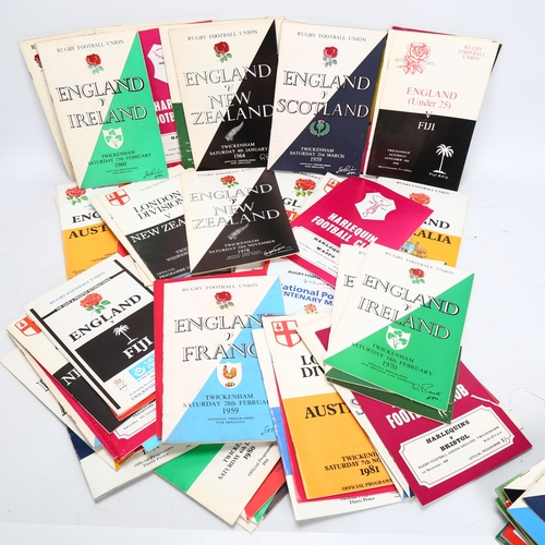 35 - RUGBY INTEREST. England Rugby Interest. 85 rugby programmes, the majority are for England Internatio... 