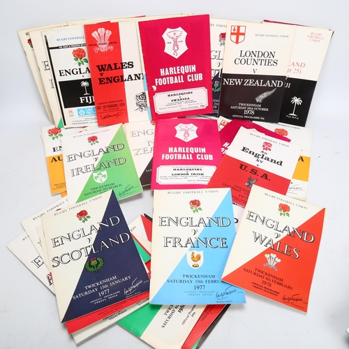 35 - RUGBY INTEREST. England Rugby Interest. 85 rugby programmes, the majority are for England Internatio... 