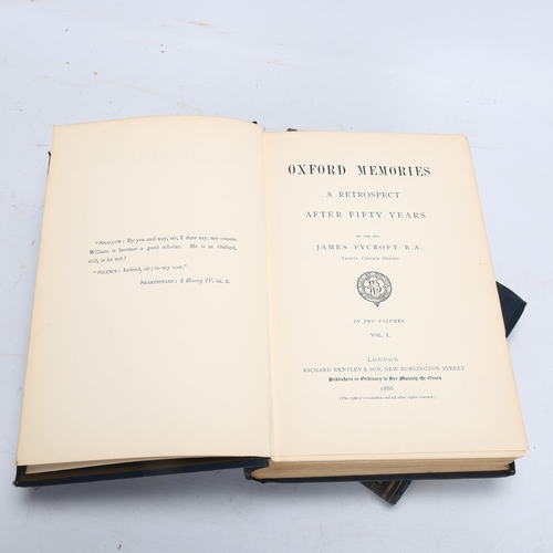 7 - CRICKET INTEREST. 'Oxford Memories' - A Retrospect after Fifty Years by the Rev James Pycroft  (1813... 