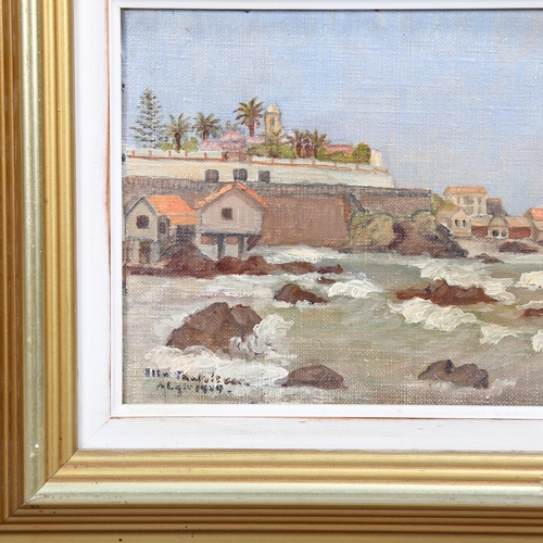 612 - Ella Thalbitzer (1883 - 1952), Boulevard des Anglais, Algir, oil on canvas, dated 1949, framed