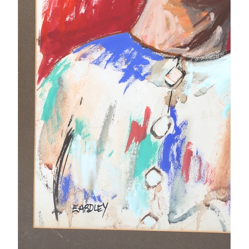 661 - Manner of Joan Eardley, portrait of a girl, bears signature, 50cm x 34cm, framed