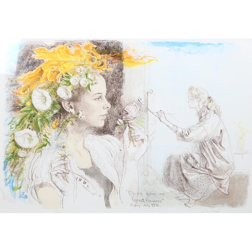 665 - John Stanton Ward (1917 - 2007), Flora Gave Me Fairest Flowers, colour lithograph, signed in pencil,... 