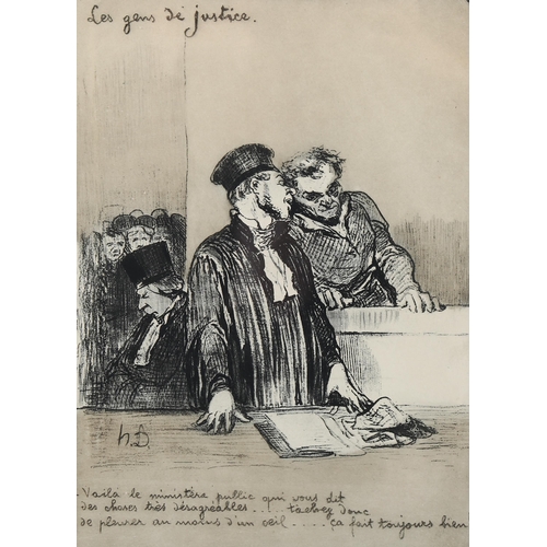 666 - Honore Daumier (1808 - 1879), Les Gens De Justice, limited edition print, signed in pencil from an e... 