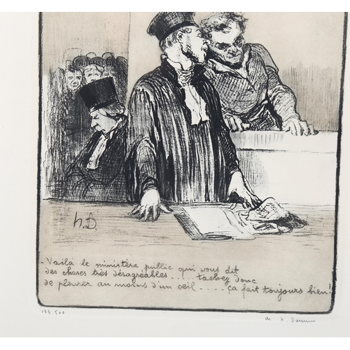 666 - Honore Daumier (1808 - 1879), Les Gens De Justice, limited edition print, signed in pencil from an e... 