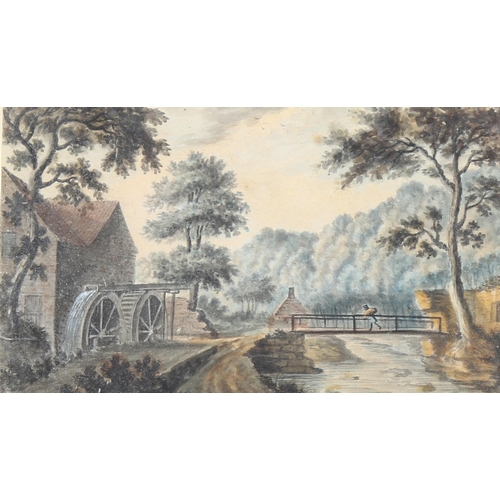 675 - William Beilby (flourished 1778 to 1780), the mill at Wandsworth, signed and dated 1780, 10cm x 15cm... 