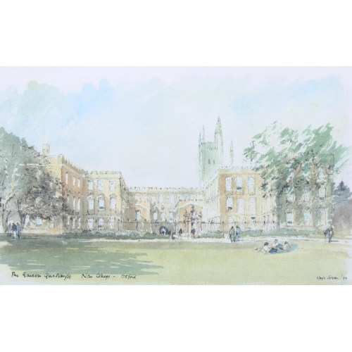 680 - Sir Hugh Casson, The Garden Quadrangle New College Oxford, signed in pencil, no. 251/500, 25cm x 40c... 