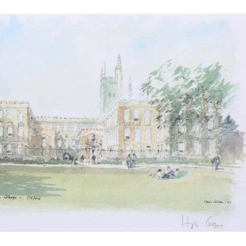 680 - Sir Hugh Casson, The Garden Quadrangle New College Oxford, signed in pencil, no. 251/500, 25cm x 40c... 